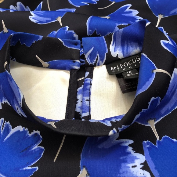 EnFocus Studio Mock Turtle Neck Sleeveless Dress - Size 12 - Picture 8 of 8